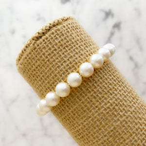 AMELIA cream pearl stretch bracelet - 