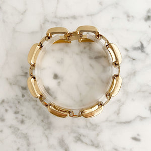 AVONLEA vintage wide gold bracelet - 
