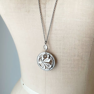 BOUTON silver plated french button necklace - 