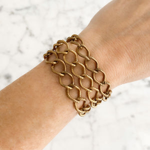 CAGNEY brass multi chain bracelet - 