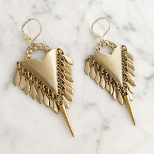 CASPIAN Art Deco fringe earrings - 