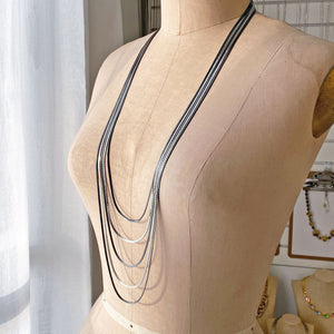 ERIKA layered herringbone necklace - 