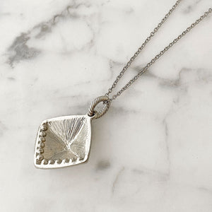 HAMLIN silver diamond pendant necklace - 