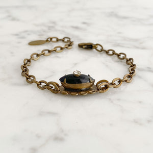 LYRIC onyx and brass bracelet - 