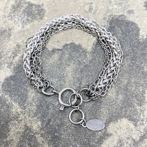 MASON silver multi chain bracelet - 
