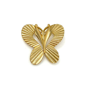 MATHIAS gold butterfly brooch - 