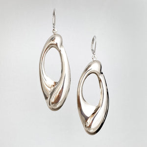 ROWYN vintage silver pendant earrings - 