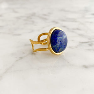 THATAM lapis lazuli cocktail ring - 