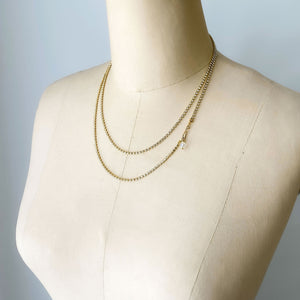 WEBSTER delicate gold rhinestone belt/necklace - 