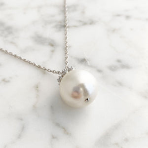 ABBOTT statement pearl pendant necklace - 