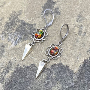 ALINA fire opal dangle earrings - 