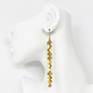 ARTURO gold disc long earrings - 