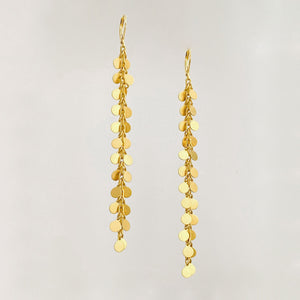 ARTURO gold disc long earrings - 