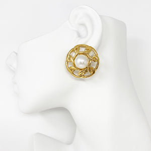 BUTLER gold chain clip earrings - 