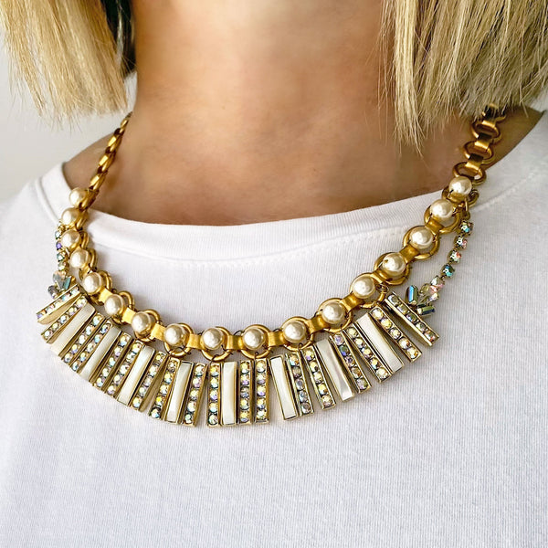 Mother pearl necklace hotsell
