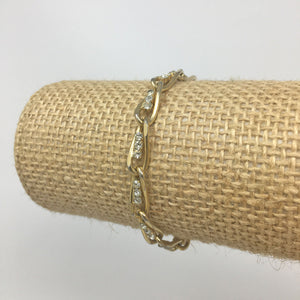 KERRI gold and rhinestone bracelet - 