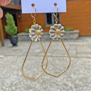KIERSTYN french crystal gold earrings - 