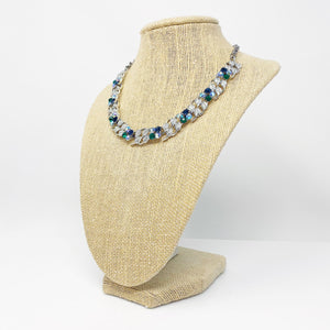 LILAH vintage silver rhinestone necklace - 