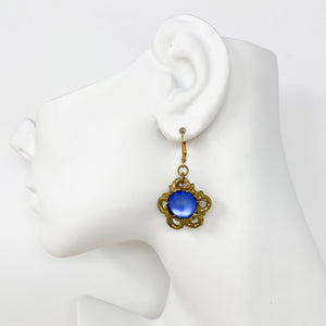 MORRIS vintage cobalt earrings version 1 - 