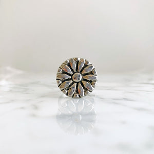 SILAS vintage silver flower ring - 