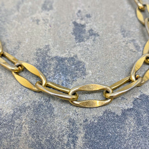 WARWICK elongated link gold chain necklace - 