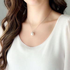 ABBOTT statement pearl pendant necklace - 