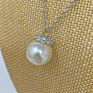 ABBOTT statement pearl pendant necklace - 