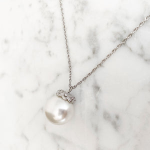 ABBOTT statement pearl pendant necklace - 