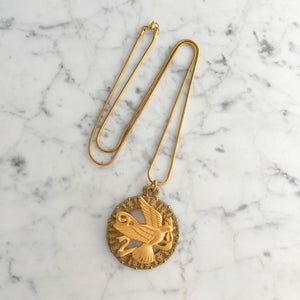 AILEEN statement dove pendant necklace - 