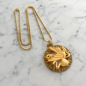 AILEEN statement dove pendant necklace - 