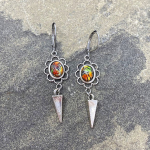 ALINA fire opal dangle earrings - 
