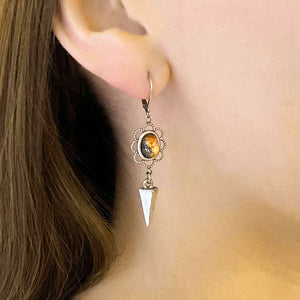 ALINA fire opal dangle earrings - 