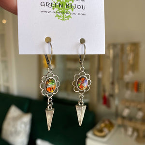 ALINA fire opal dangle earrings - 