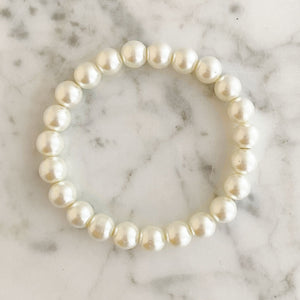 AMELIA cream pearl stretch bracelet - 