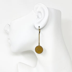 ANAIS Oui et Non oxidized brass french earrings - 