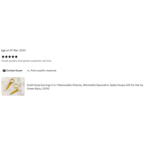 ANTHEA gold spike hoop earrings - 