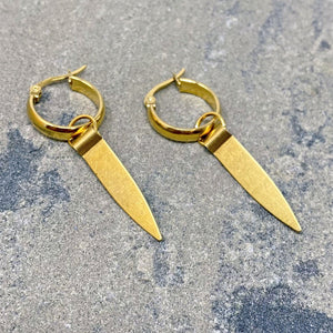 ANTHEA gold spike hoop earrings - 