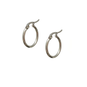 ARLYSS silver spike hoop earrings - 