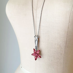 ATLAS Art Deco pink star pendant necklace - 