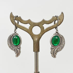 AUGUSTINE Art Nouveau emerald earrings - 