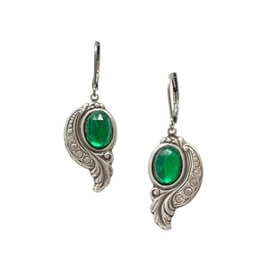 AUGUSTINE Art Nouveau emerald earrings - 