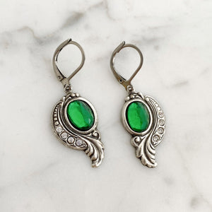 AUGUSTINE Art Nouveau emerald earrings - 