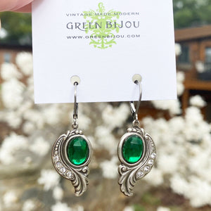 AUGUSTINE Art Nouveau emerald earrings - 