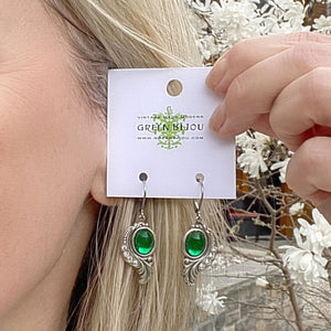 AUGUSTINE Art Nouveau emerald earrings - 