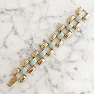AVONLEA vintage wide gold bracelet - 