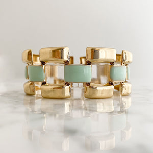 AVONLEA vintage wide gold bracelet - 