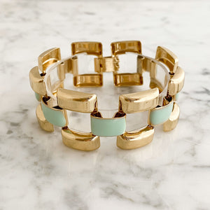 AVONLEA vintage wide gold bracelet - 