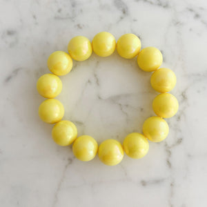 DELORES chunky iridescent beaded stretch bracelet - 