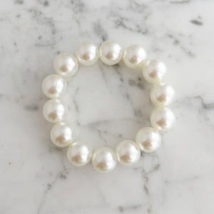 DELORES chunky iridescent beaded stretch bracelet - 