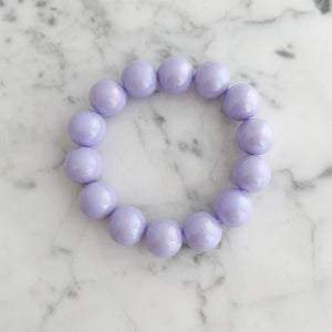 DELORES chunky iridescent beaded stretch bracelet - 